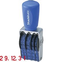 【クリックで詳細表示】シヤチハタ 回転ゴム印 欧文日付 5号 ゴシック体