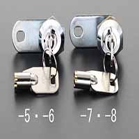 【クリックで詳細表示】Φ22x10.5mm[スチール製]サイドバーロック 同一キー Ea983th-8