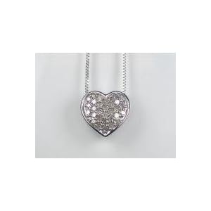 【クリックで詳細表示】K10WGダイヤペンダント 0.07CT K10WGベネチアン40cm SP1D4945