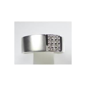 【クリックで詳細表示】K18WGダイヤリング 0.15CT JC5760 8号