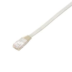 ELECOM Gigabit�X�[�p�[�t���b�gLAN�P�[�u��(�A�C�{���[)
