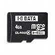 I-O DATA microSDHC�J�[�h 4GB (SDHC�A�_�v�^�[�t) SDMCH-F4G/A