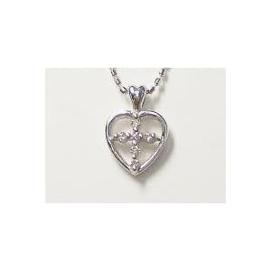 【クリックで詳細表示】K18WGダイヤペンダント 0.04CT K18WGカットボール40cm FKS884