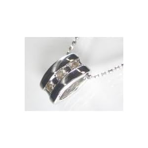 【クリックで詳細表示】K18WGダイヤペンダント 0.07CT K18WGカットボール40cm SP1D4243