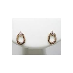【クリックで詳細表示】K18PGダイヤピアス 0.02CT FKS1407