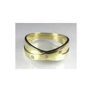 【クリックでお店のこの商品のページへ】K10YGダイヤリング 0.04CT RD3015 11号