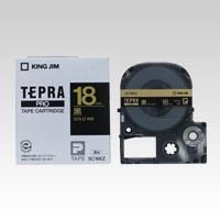 【クリックでお店のこの商品のページへ】KING JIM PROテープ カラーラベル 黒/金文字 SC18KZ