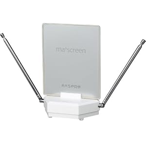 【クリックで詳細表示】マスプロ VHF・UHF＆FM卓上アンテナ マスクリーン MASC2(W)-P 白