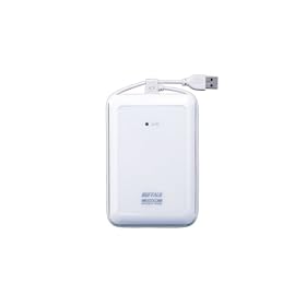 BUFFALO USB2.0�Ή� �ϏՌ��|�[�^�u��HDD TurboUSB�@�\���� 250GB �z���C�g HD-PM250U2-WH