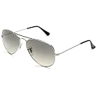 Ray-Ban Unisex RB3025 Aviator Sunglasses,Shiny Silver Frame/Gradient Lens,one size