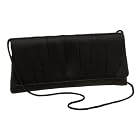 La Regale Large Gathered Satin Clutch
