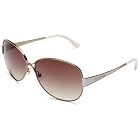 The Darla from Kate Spade is a look that is serious about style. Feminine and oversized, this pair of sunglasses has a subtle bohemian appeal, while the enameled ear pieces and gradient lenses finish the overall look with perfection. Includes a protective case for storage.