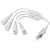 ELECOM AC�A�_�v�^��4�Ȃ���P�[�u�� �z���C�g T-AD4WH