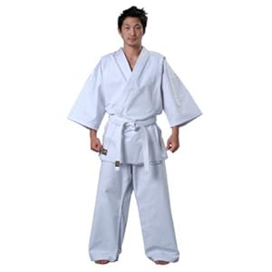 【クリックで詳細表示】マーシャルワールド・高級純白フルコンタクト空手着KU-9 4号