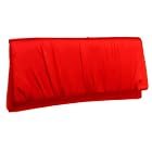La Regale Large Gathered Satin Clutch