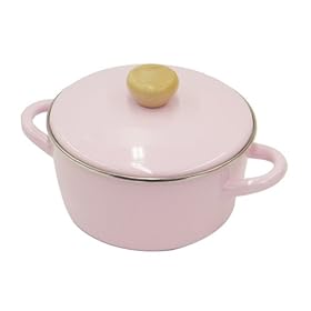 【クリックで詳細表示】パール金属 ラファイエ ホーロー 両手鍋 18cm ピンク H-7795