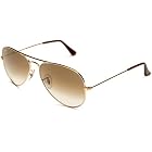 Ray-Ban Unisex RB3025 Aviator Sunglasses,Gold Frame/Blue Gradient Lens,one size