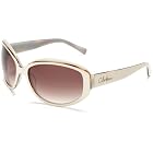 Cole Haan Oval Acetate Frame Sunglasses with Logo Script