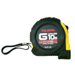 【クリックで詳細表示】タジマ Gロック-25 10m 25mm幅 メートル目盛 GL25100BL： DIY・工具
