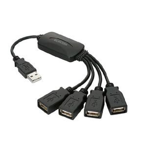 【クリックで詳細表示】[4ポート]USB2.0ハブ[黒]