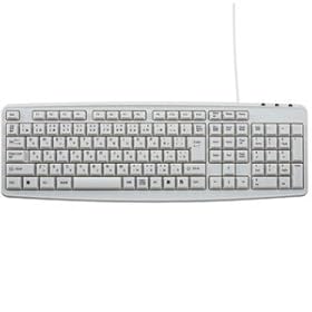 【クリックで詳細表示】iBUFFALO フルキーボード PS/2接続 日本語 112キー ライトグレー BSKBP02LG