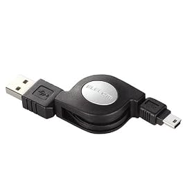 ELECOM ���掮USB�P�[�u��USB(A)-(mini-B)0.8m(�u���b�N)