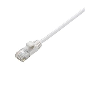 【クリックで詳細表示】ELECOM LANケーブル CAT6準拠 Gigabit やわらか 1m ホワイト LD-GPY/WH1