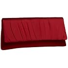La Regale Large Gathered Satin Clutch