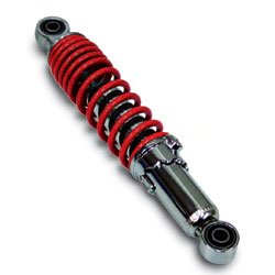 【クリックで詳細表示】タケガワ：リアショック アブソーバー 330mm / レッド