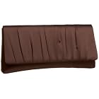 La Regale Large Gathered Satin Clutch
