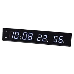 【クリックで詳細表示】IDEA LABEL 電波LED温湿時計α LCR064-WH 2190545