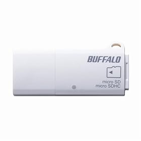 �o�b�t�@���[�R�N���T�v���C BUFFALO �J�[�h���[�_�[/���C�^�[ microSD 5���f�B�A�Ή� �z���C�g BSCRMSDU2WH