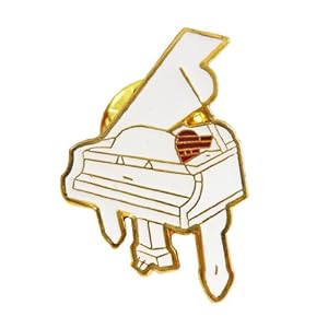 【クリックで詳細表示】ミニピン グランドピアノ(ホワイト)