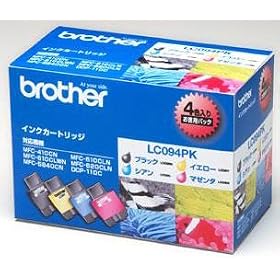 BROTHER �C���N�J�[�g���b�W LC09�C���N4�F(BK, C, M, Y)�p�b�N LC094PK
