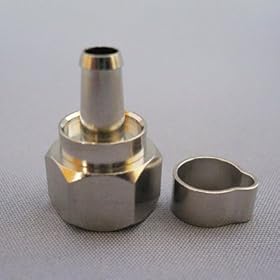 【クリックで詳細表示】フジパーツ【50個入】 アンテナ接栓 4C用 F型接栓/4C-50P