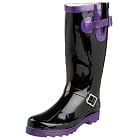 Western Chief Women's Strap Classic - Black/Purple Rain Boot