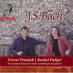 Bach: Complete Sonatas for Violin and Obbligato Harpsichord / Pinnock, Podger