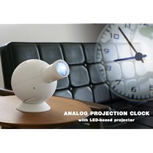 【クリックで詳細表示】LEDプロジェクションクロック ホワイト