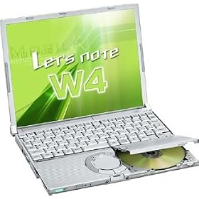 Panasonic Let's note W4 (Centrino P-M753, 512MB, 12.1"TFT, DVD�X�[�p�[�}���`�h���C�u, ����LAN)[CF-W4GW9AXR]