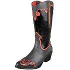 dav Women's Western Cowboy Calico Rain Boot