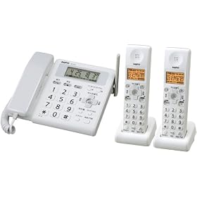 SANYO �f�W�^���R�[�h���X ����ԓd�b�@ �q�@2�� �~�X�e�B�z���C�g TEL-DJW2(W)