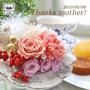ロイヤルガストロ　【まだ間に合う母の日ギフト】魔法のお花プリザーブドフワラーと焼き菓子、動物わたろんセット50