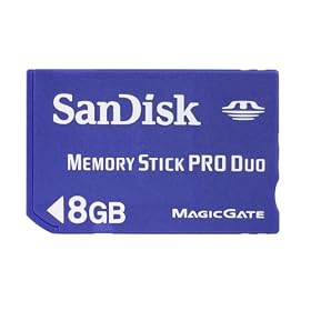 SanDisk MemoryStick ProDuo �T���f�B�X�N �������[�X�e�B�b�N ProDuo 8GB�i�A�_�v�^�[�����j