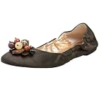 All Black Women's Tiffany Satin Flat With Jewels