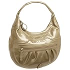 SONDRA ROBERTS NEW YORK Patent Leather Hobo with Front Zipper Pocket