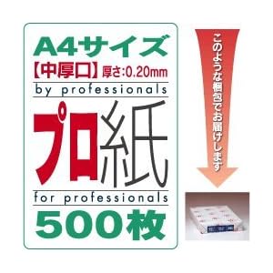 【クリックで詳細表示】プロ紙(がみ) 両面マット A4サイズ 中厚口 500枚： 文房具・オフィス用品
