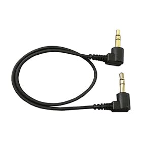 【クリックでお店のこの商品のページへ】【AVケーブル】パソコン対応！L型ステレオミニプラグ-L型ステレオミニプラグ 0.3m