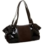 SONDRA ROBERTS NEW YORK Ombre Patent/Suede E/W Double Shoulder