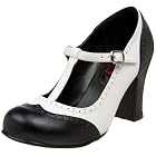 T.U.K. Women's T-Strap Brogue Heel