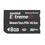 SanDisk ExtremeIII MemoryStick Pro-HG Duo 8GB �]�����x30MB/sec SDMSHX3-008G-J31